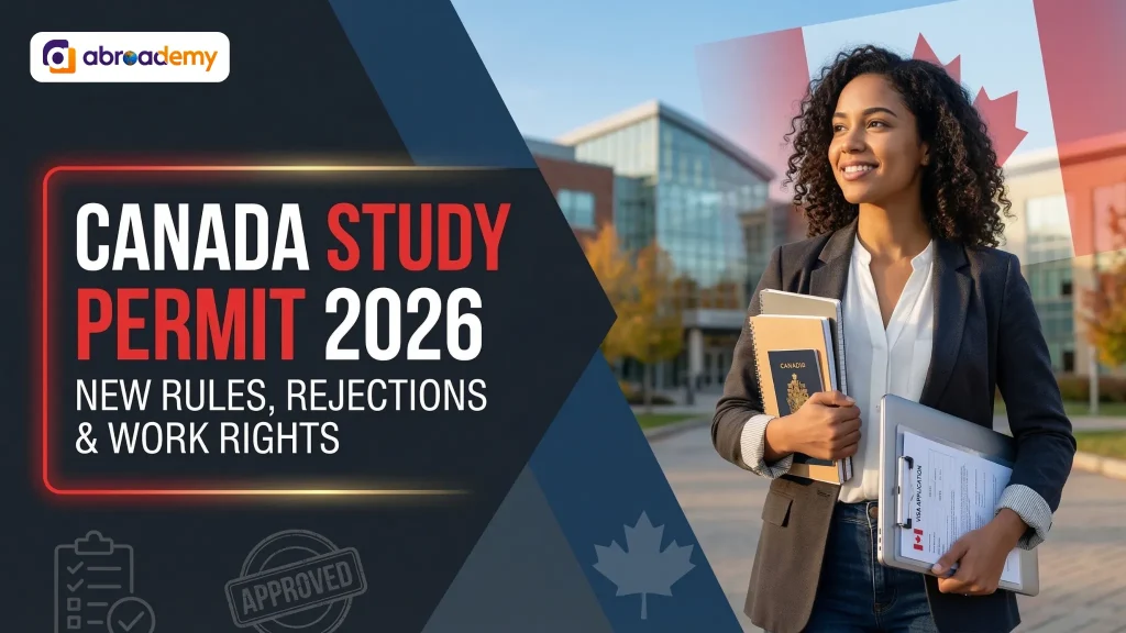 Canada Study Permit 2026: New Rules, Rejections & Work Rights